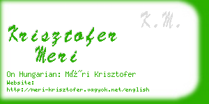 krisztofer meri business card